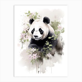 Panda Art In Chinese Brush Painting Style 4 Art Print