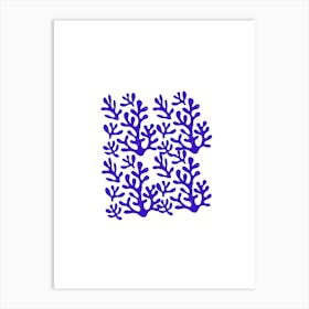 Blue Corals Art Print