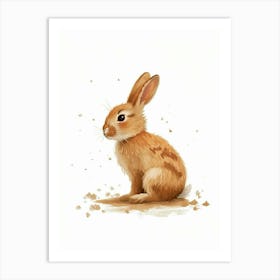Thrianta Rabbit Nursery Illustration 1 Art Print