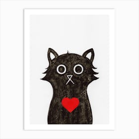 Love Cat Art Print