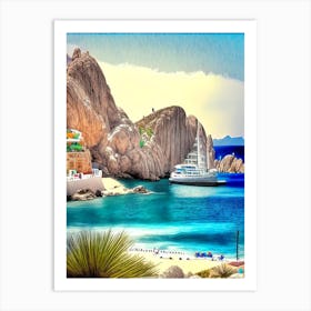 Cabo San Lucas Mexico Soft Colours Tropical Destination Art Print