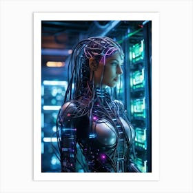 Cybernetic Brain Connectivity Seamlessly Connecting Human Intellect With Ai And Robotics Neural Syn 2 1 Art Print