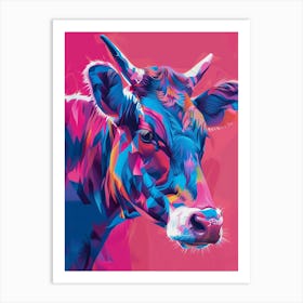 Colorful Cow 1 Art Print