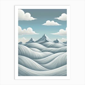 Snowy Mountains Art Print