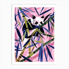 Panda In Bamboo Art Print