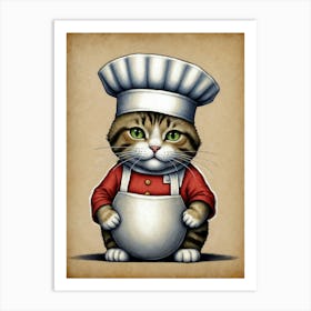 Chef Cat 1 Art Print