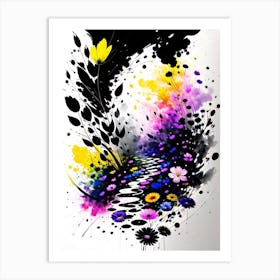 Abstract Flower Painting 1 Art Print