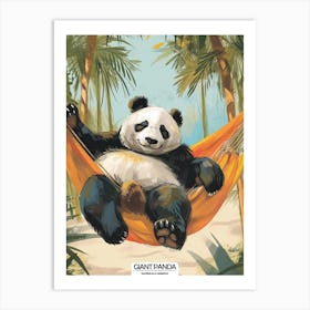 Giant Panda Napping In A Hammock Poster 1 Art Print