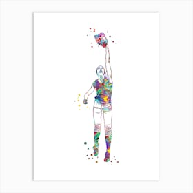 Baseball Pitcher Girl Art Print