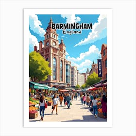 Birmingham Vintage Art V 01 Art Print