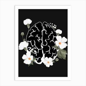 Flowers And Brain Art Print