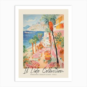 Positano, Amalfi Coast   Italy Il Lido Collection Beach Club Poster 2 Art Print