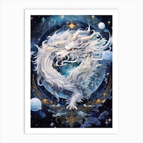 Dragon Elements Merged Illustration 9 Art Print