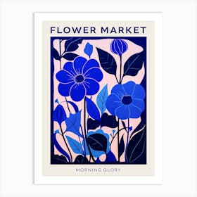 Blue Flower Market Poster Morning Glory 1 Art Print
