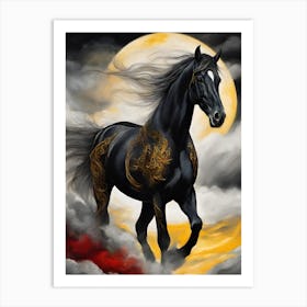 Chinese Horse Art Print