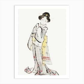 Katsushika Hokusai Geisha 1 Art Print