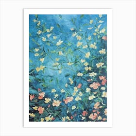 Jasmine Floral Print Bright Painting Flower Art Print