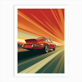 Porsche 911 - Speed Art Print