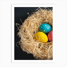 Easter Eggs In A Nest 17 Art Print