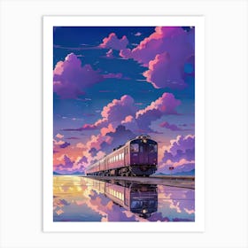 Train On The Water Art Print