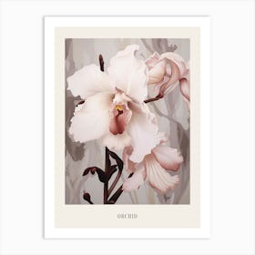 Floral Illustration Orchid 2 Poster Art Print