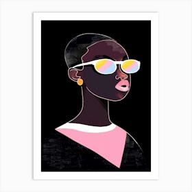 Black Girl With Sunglasses Art Print