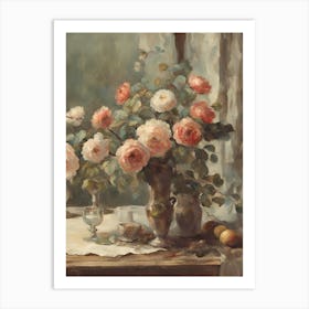 Roses In A Vase Art Print