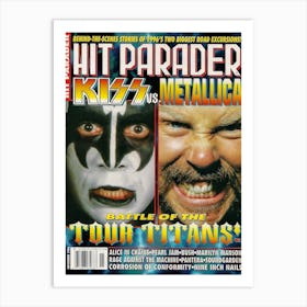 Hit Parader Magazine November 1996 Kiss Metallica Alice In Chains Soundgarden Art Print