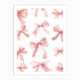 Pink Bows Art Print