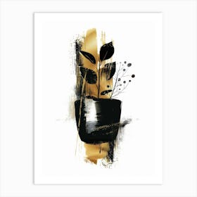 Black And Gold Painting 5 Art Print