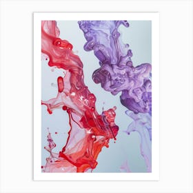 Abstract Paint Splashes Art Print