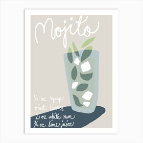 Cocktail Poster Mojito_2024859 Art Print