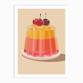 Yellow & Pink Cherry Jelly Art Print