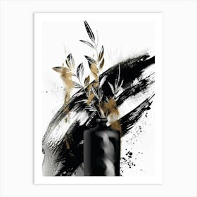 Black And Gold Canvas Print 5 Art Print