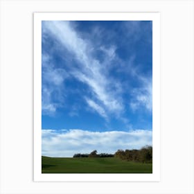 Blue Sky Over A Field Art Print