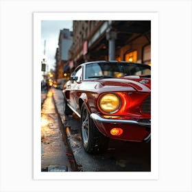 Red Ford Mustang 1 Art Print