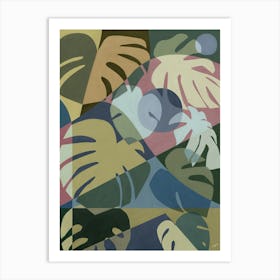 Tropical Color Leaves Poster