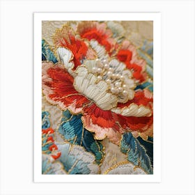 Asian Embroidery Art Print