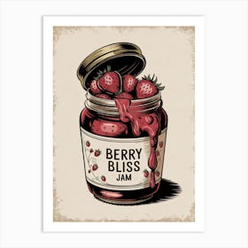 Vintage Berry Bliss Jam Art Print