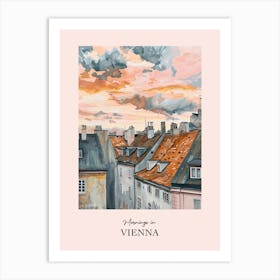 Mornings In Vienna Rooftops Morning Skyline 4 Art Print