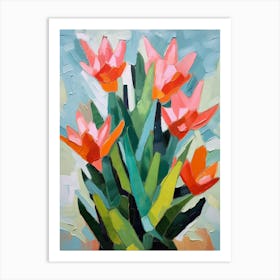 Cactus Painting Bunny Ear 1 Art Print