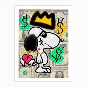 Snoopy - gangster Art Print