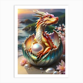 Dragon In Shell Art Print