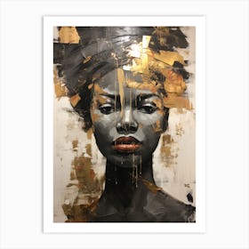 Gold & Black 1 Art Print