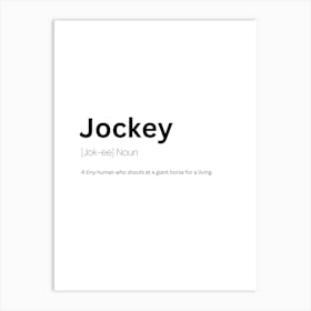 Jockey Definition Meaning Art Print