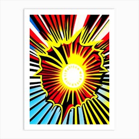 Solar Flare Bright Comic Space Poster