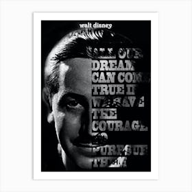 Walt Disney Quotes Art Print