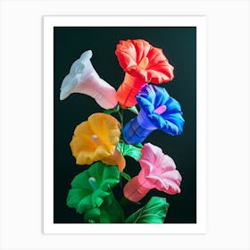 Bright Inflatable Flowers Hollyhock 1 Art Print