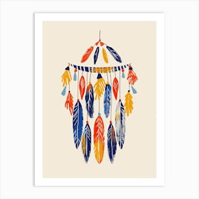 Orbiting Twilight Of Golden Reflections Mid Century Style Art Print