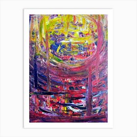 'Circle' acrylic painting Art Print